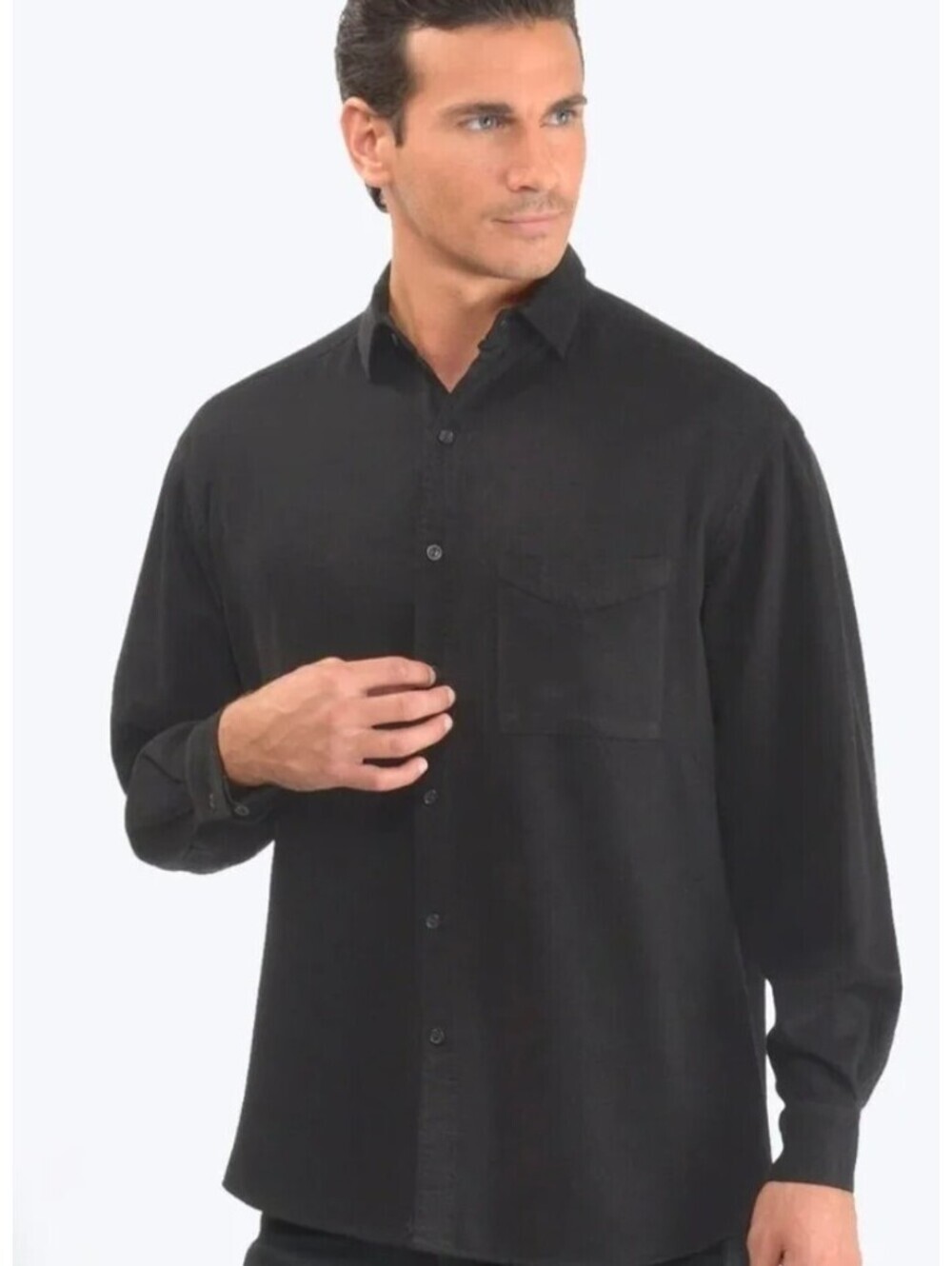 Tommy Bahama Lyocell Blend Black Button Up Shirt - Men's XXL